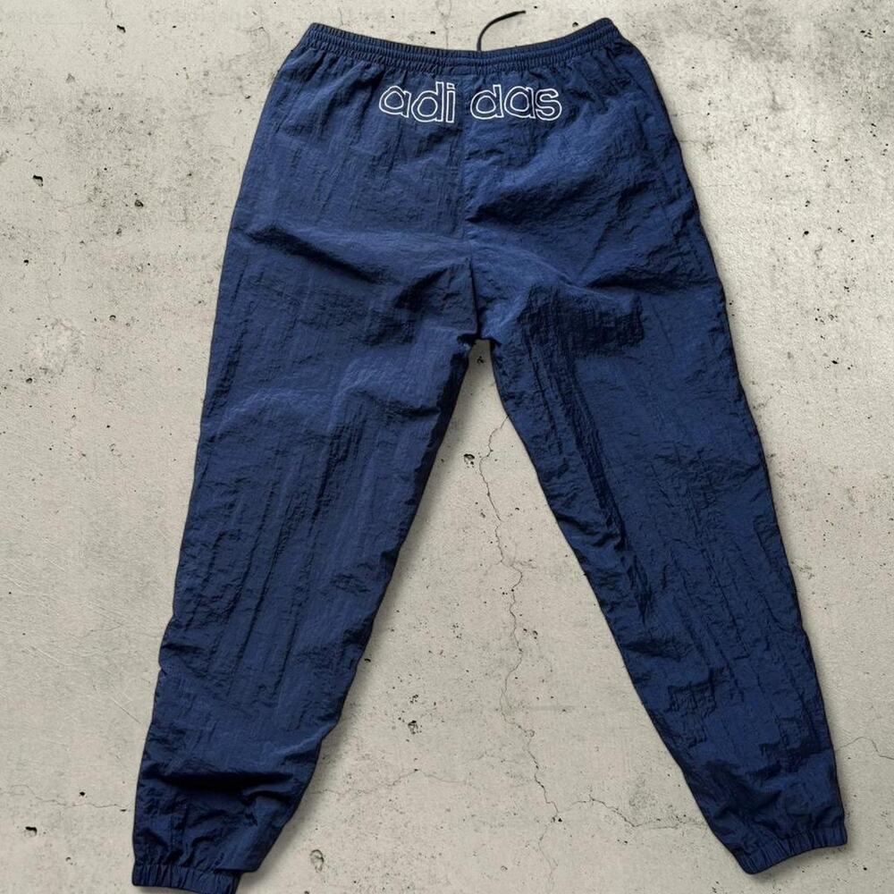 Vintage 90s Men’s Navy Adidas Track Pants Elasticated waist ankle Cuffs XL